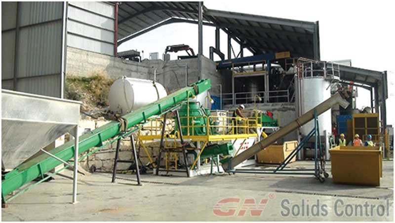 水基泥漿處理現場